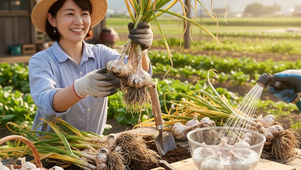 にんにく収穫後に洗うのはNG？失敗しない正しい保存法と処理のコツ