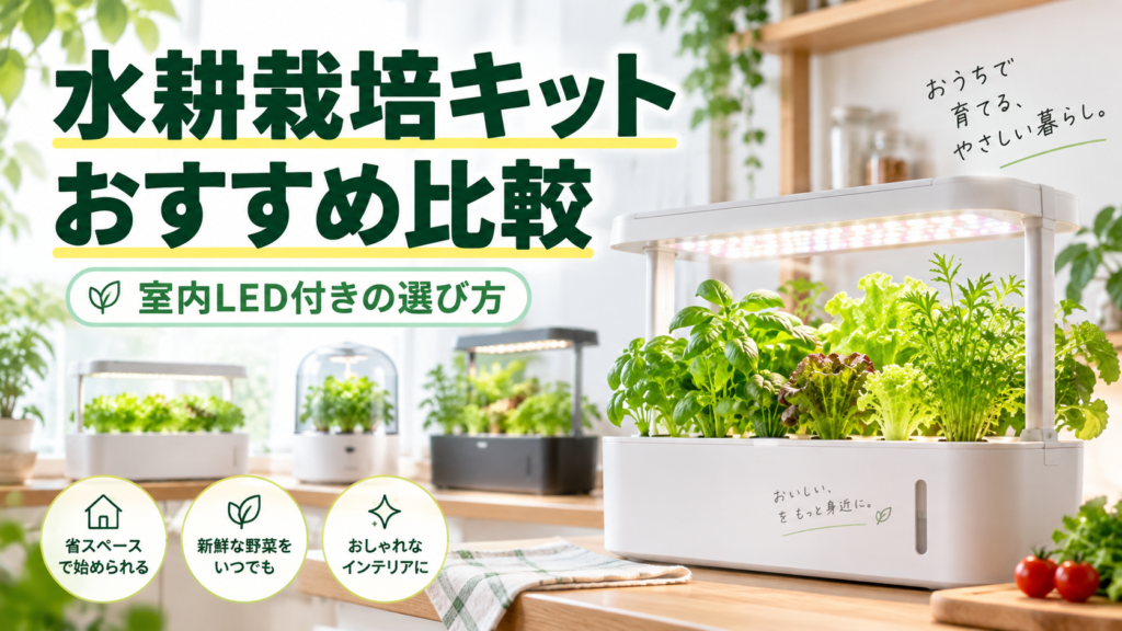 室内LED付き水耕栽培キットのおすすめ比較と選び方